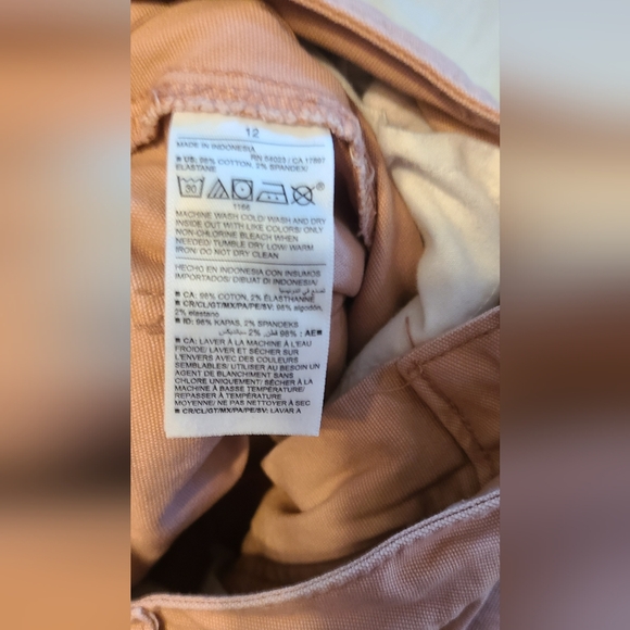 Old Navy High-Waisted Crop Chino Wide Leg Pants Size 12 - Picture 4 of 5